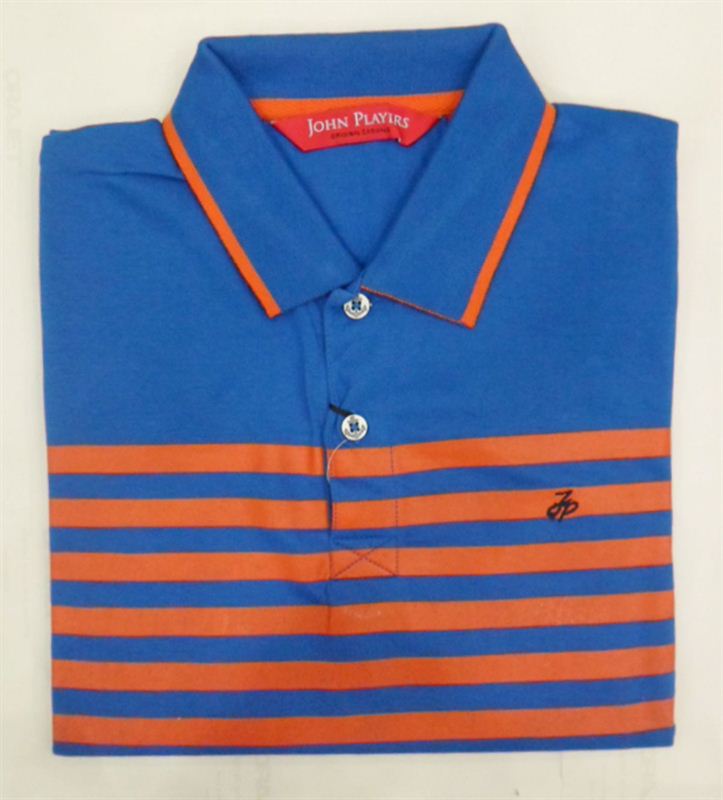 Johnplayers Men's Blue Polo T-Shirt (JP26N4G1A1)