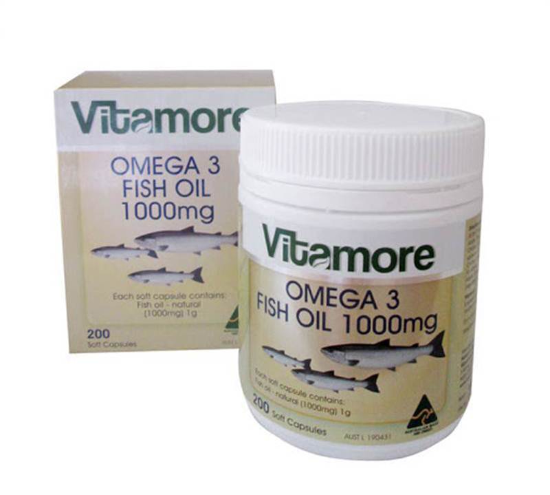 Vitamore Omega 3 Fish Oil 1000mg (200 Caps)(Made in Australia)