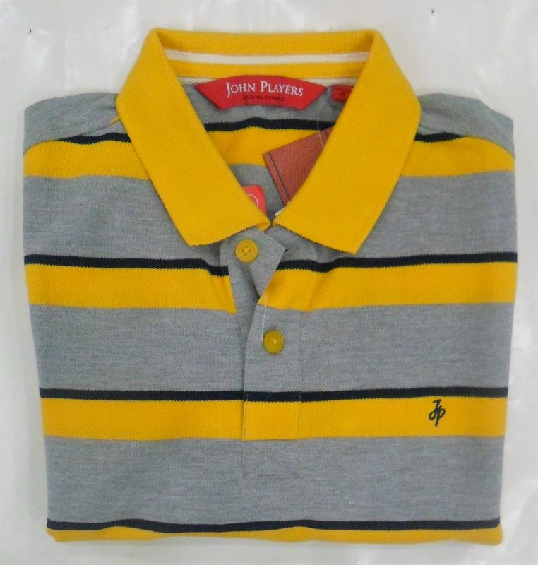 John players Men's Yellow Polo T Shirt (JP26N4H2A3)