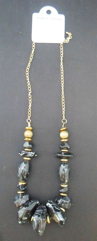 Korean Black Necklace (95X3)