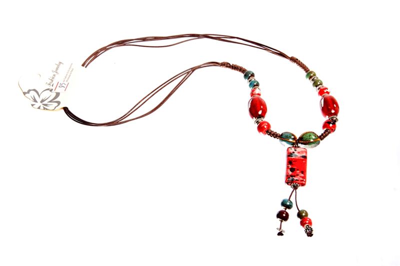 Korean Red Necklace (95X3)