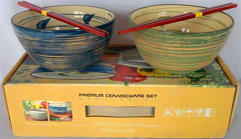 Premium Bowl Set with Chopsticks