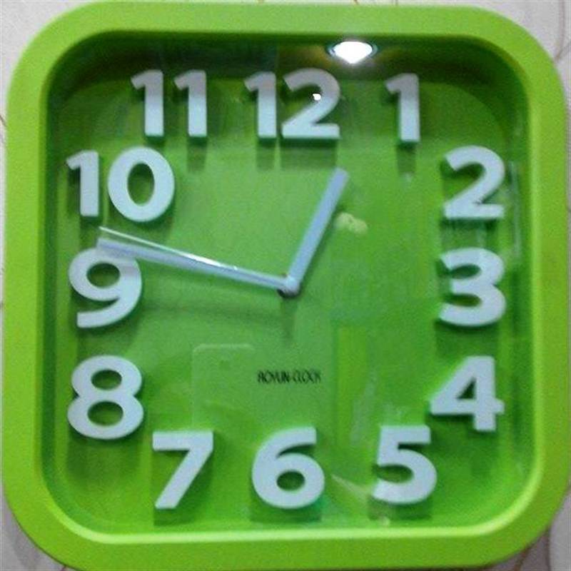 3D Modern Clock (Neon Green)