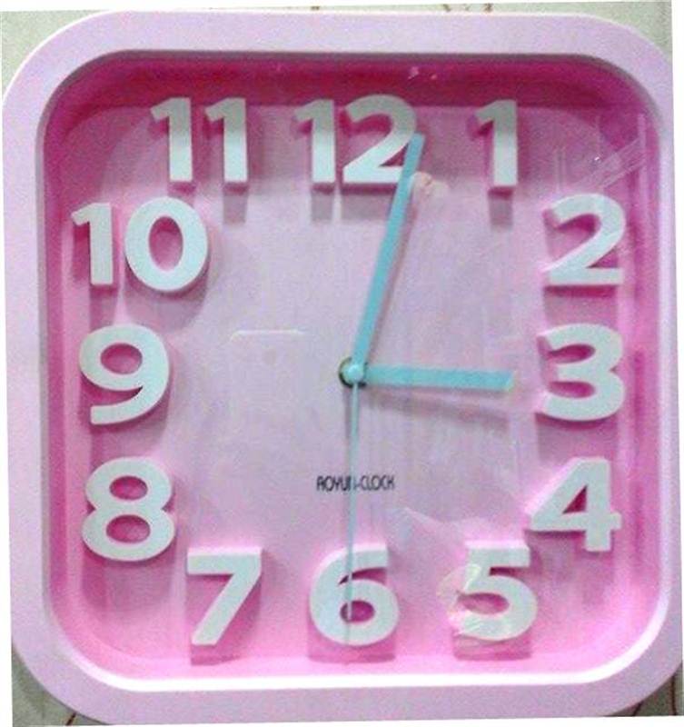 3D Modern Clock (Pink)