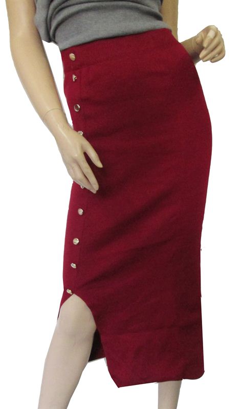 Ladies Maroon Half Formal Skirt (THPR26)