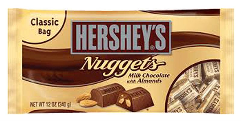 Hershey's Nuggets Milk Chocolate With Almonds (340 gm)