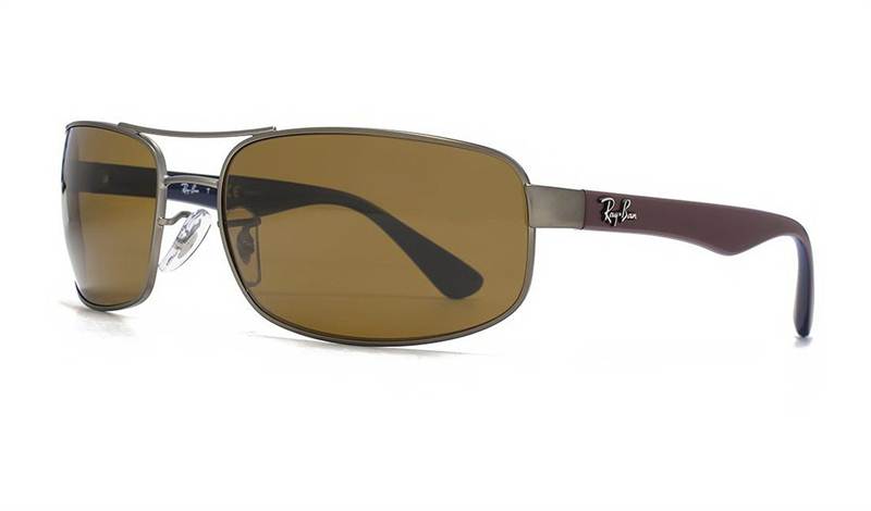 Ray Ban Polarized( RB3445 029/57 64) Gunmetal Bordeaux / Polarized Brown Classic