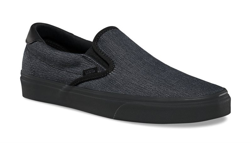 dark gray slip on vans