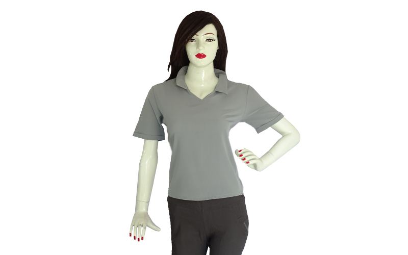 Grey Colored Formal T-shirt (CR0715-T079)