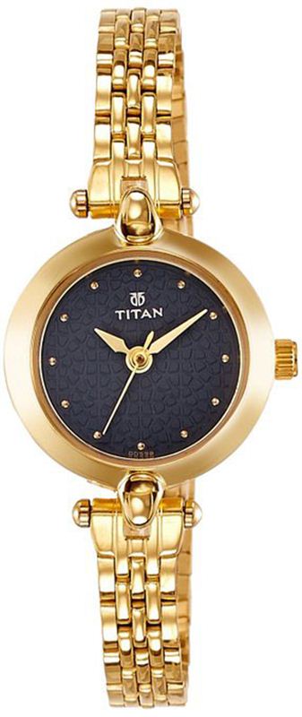 Titan Golden/Black Analog Watch (2521YM02)