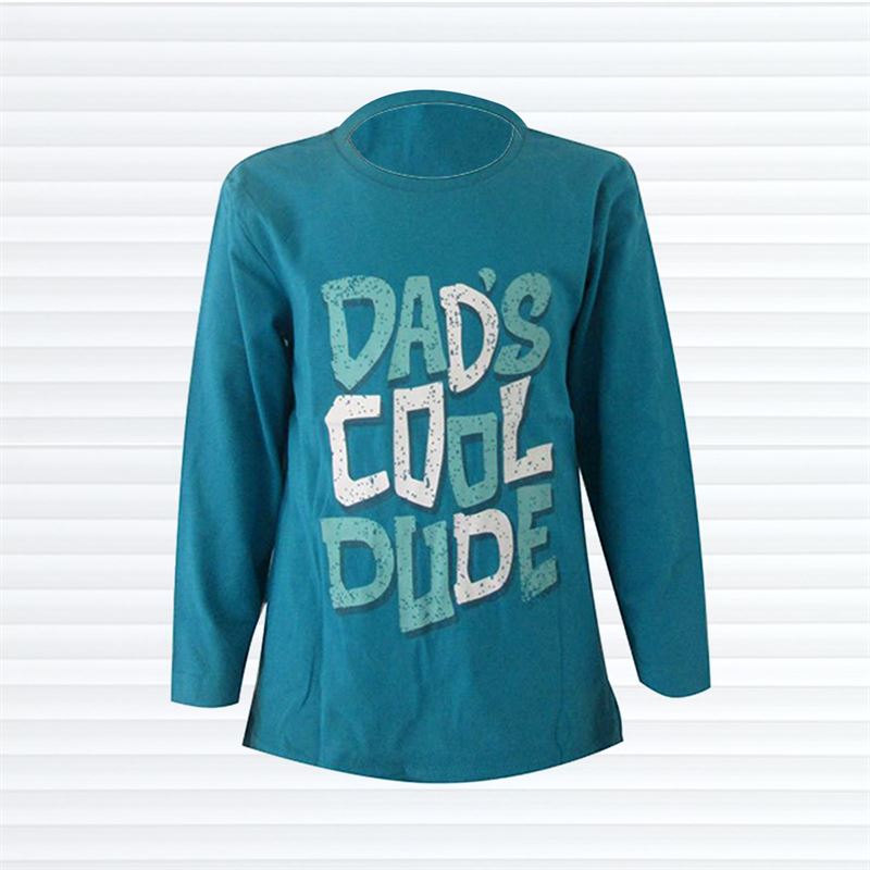 TILT Dad's Cool Dude Printed T-Shirt (064-Blue) (4yrs)