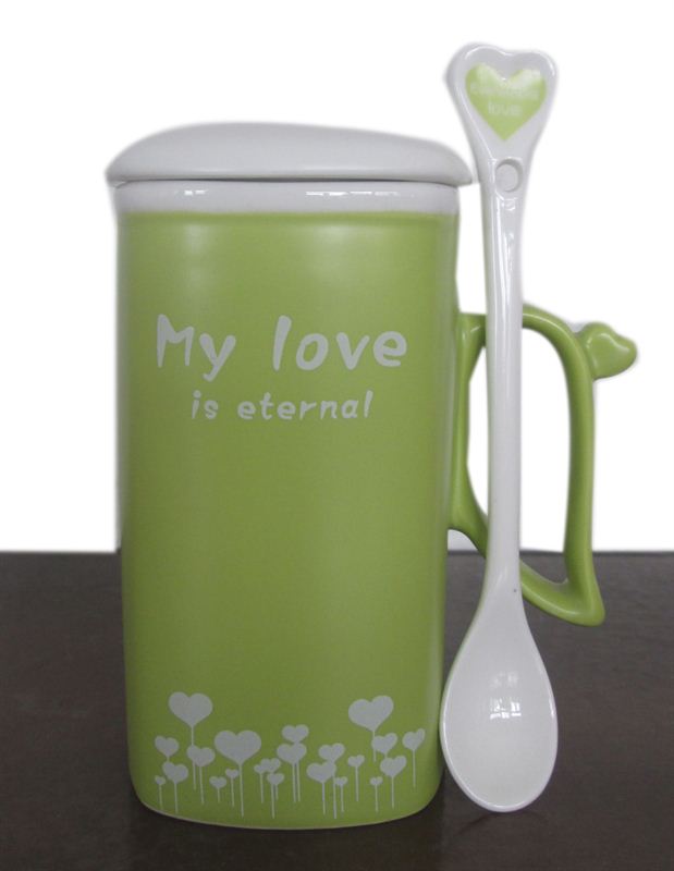 My Love is eternal Ceramic Cup (Green)