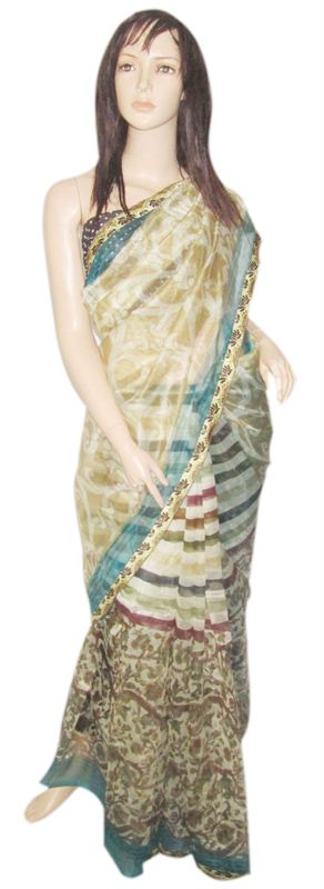 Super king  Weaved  Cotton Saree With Blouse Piece (16SU315)