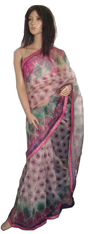 Super King Weaved Cotton Sari With Blouse Piece  (16SU327)