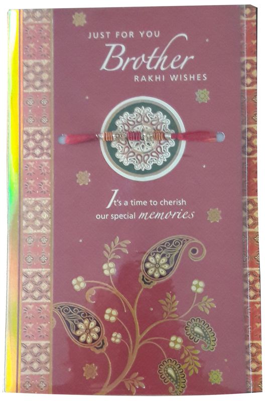 Rakshya Bandhan Greeting Card with Rakhi