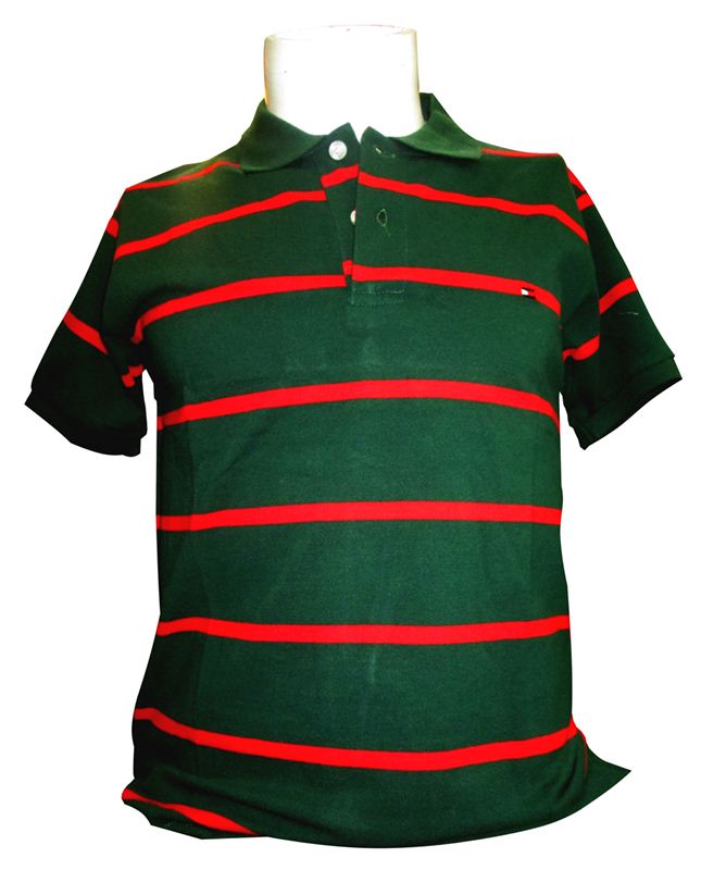 green and red striped shirt