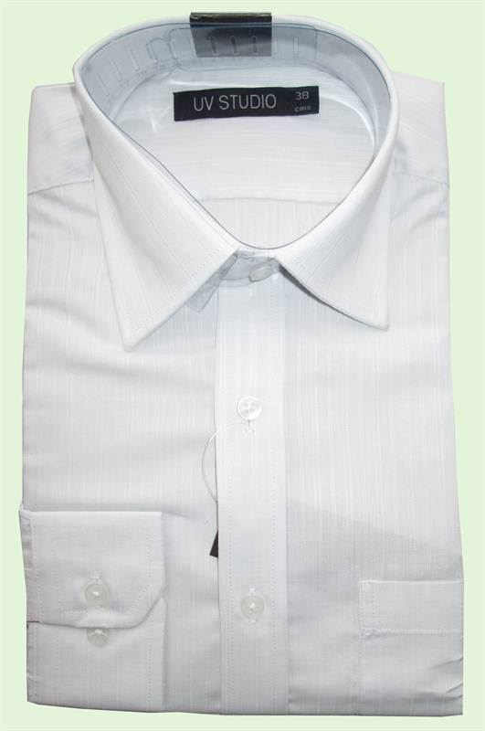 Urvan Valley White Striped Formal Shirt Size (38) (UVS White)