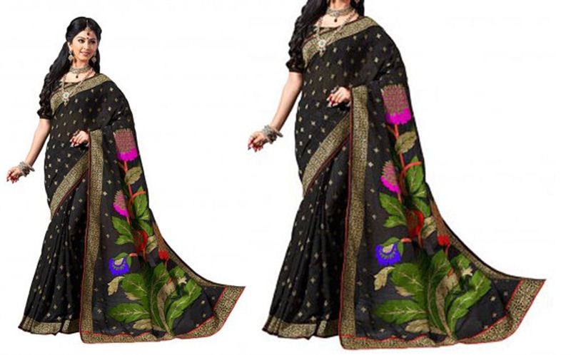Habiba Thread Weaved Cotton Silk Saree With Blouse Piece (16SU050)