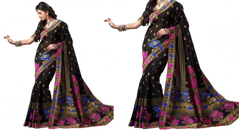 Habiba Thread Weaved Cotton Silk Saree With Blouse Piece (16SU053)