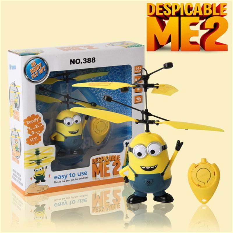 Minion Aircraft Despicable Me 2 Flying Induction Control Toy Gift For Kids