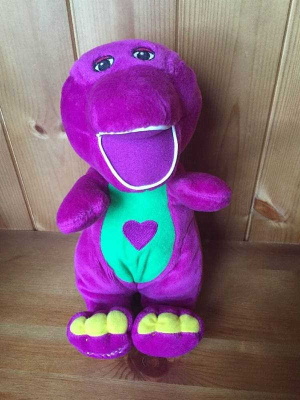 Singing Barney The Dinosaur Soft Toy 10 Inches Tall Sings 'I Love You'