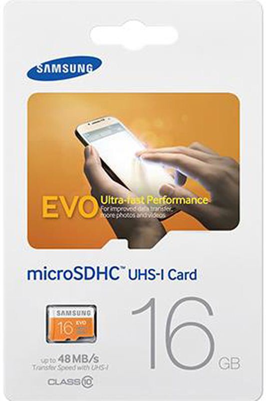 Samsung Evo 16 GB Micro SDHC Memory Card