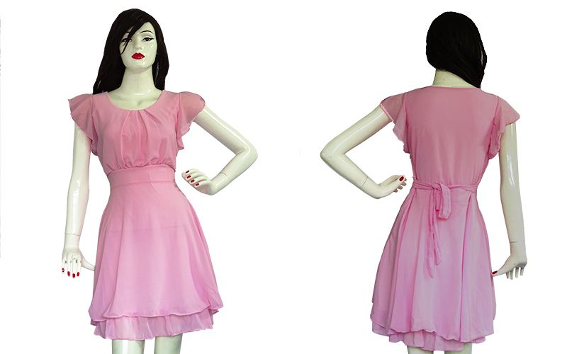 Ladies Pink Sleeveless dress