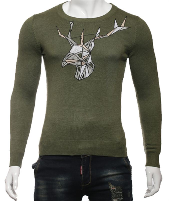 Army Green Designer Sweater 