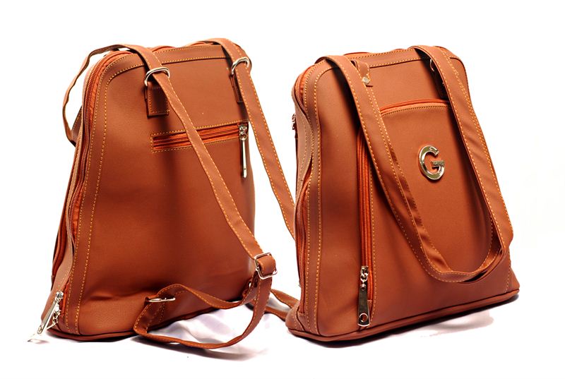 Brown Korean Leather Backpack