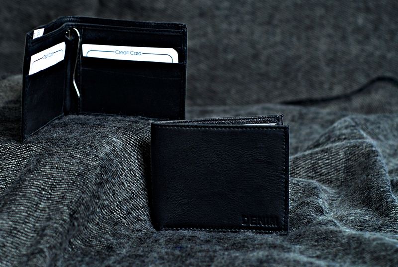Black Denim Wallet