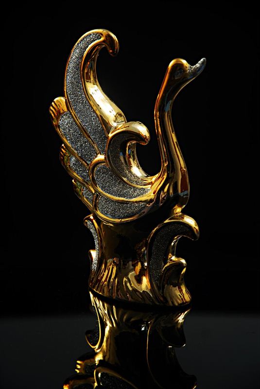 Golden Swan Sculpture