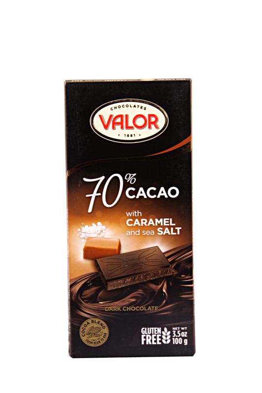 Valor 70% Cacao with Caramel and sea Salt (100g)