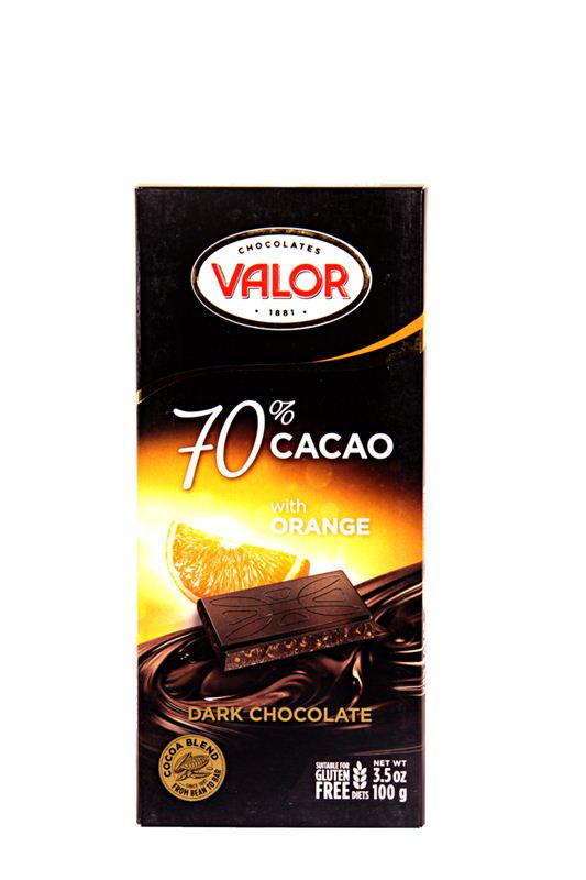 Valor 70% Cacao with Orange (100g)