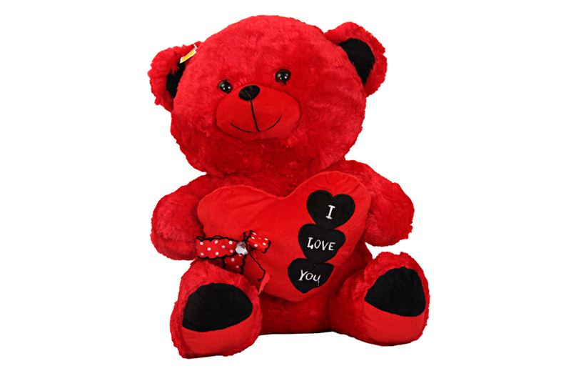 Red Teddy With I Love You Cushion (22678)