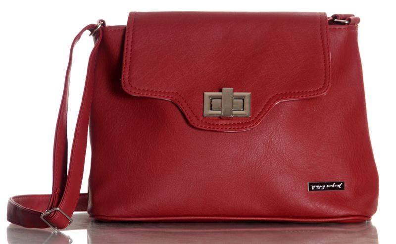 Faux Leather Maroon Sling Bag