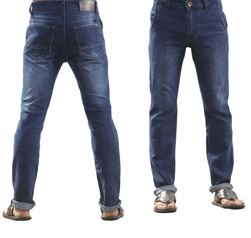 Cross Pocket Dark Blue Jeans