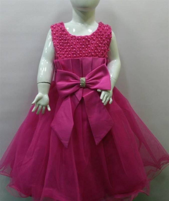 Pink Baby Frock With Pretty Bow