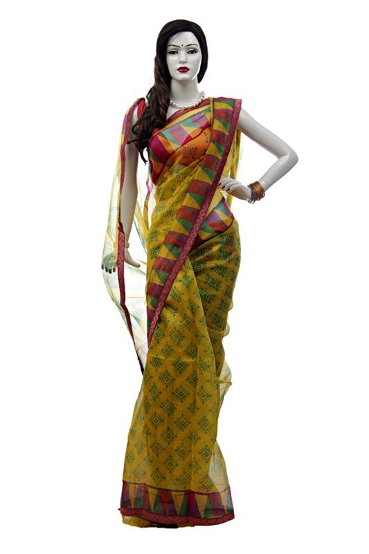 Super King Weaved Cotton Sari With Blouse Piece