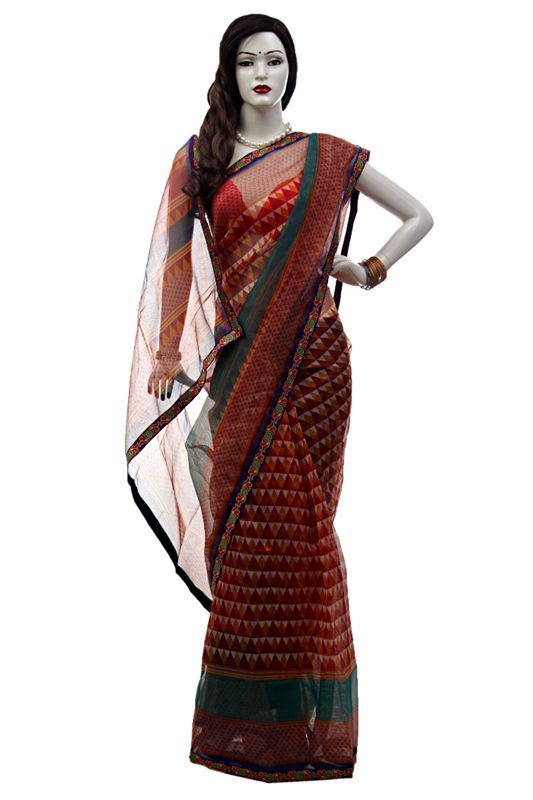 Super King Weaved Cotton Sari With Blouse Piece