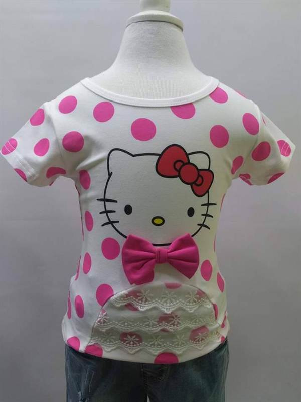 Hello kitty tshirt with net design