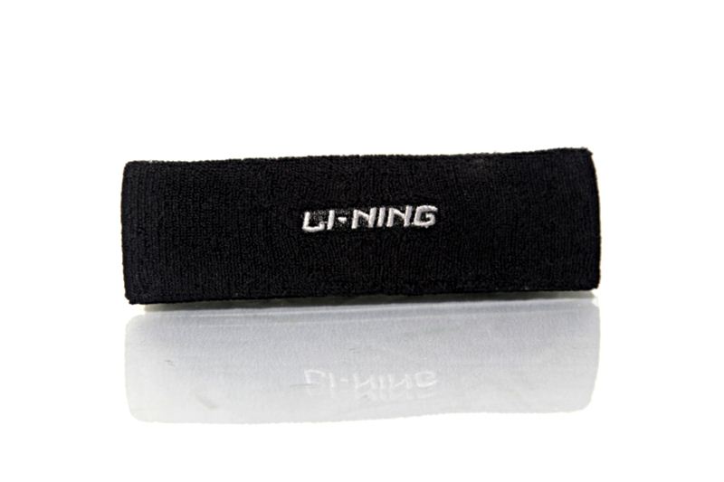 Li-Ning Headband Sports Head Wrap Badminton Band- Black