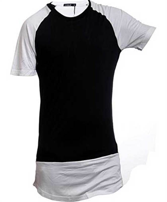Cotton Long Contracts T-Shirts- Black and White