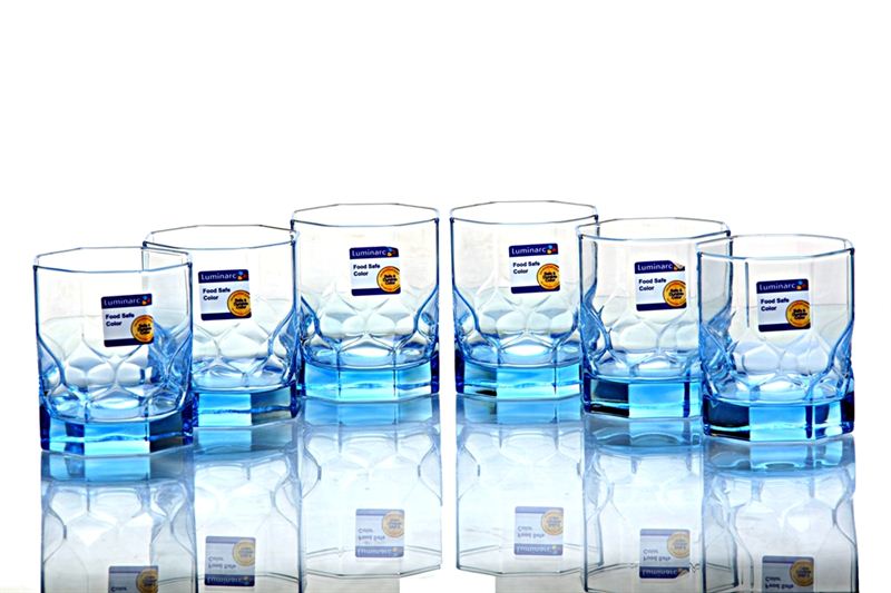 Octime Diamond  Ice Blue 6 Pcs Whisky Glass Set (L0519)