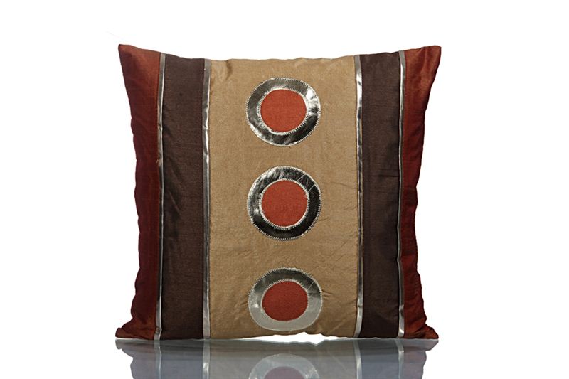 Golden Brown Cushion Cover (Set of 5) (16 X 16 Inch)