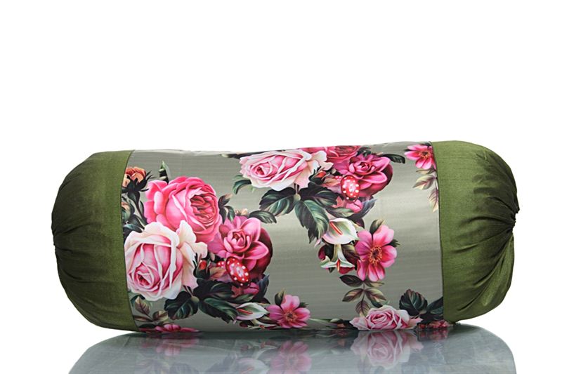 Green Floral Cushion Cover (Set of 2) (28 Inch)