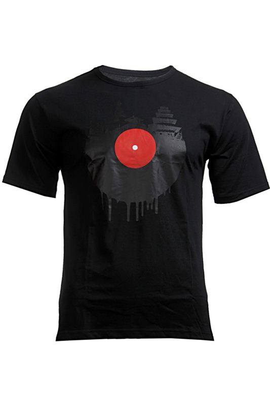Disc Printed T-Shirt - Black