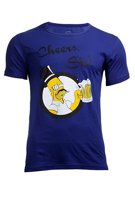 Homer Prited T-Shirt - Blue