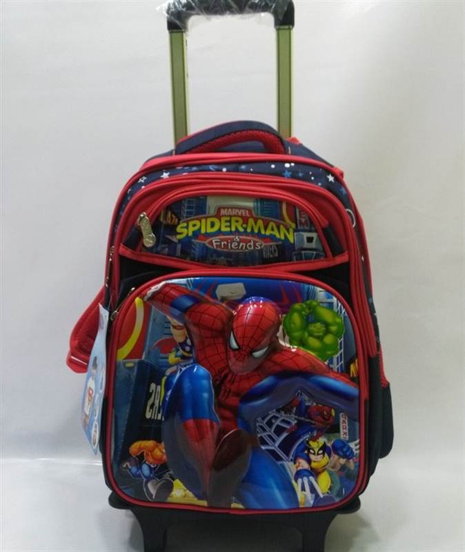 Spiderman Themed Trolley School Bag