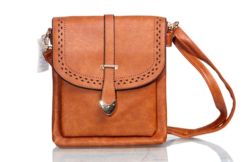 Mini Side Bag Flap with strap- Brown