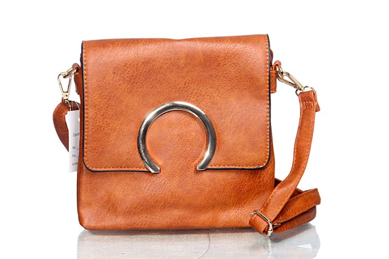 Mini Side Bag Flap with Steel Ring-Brown
